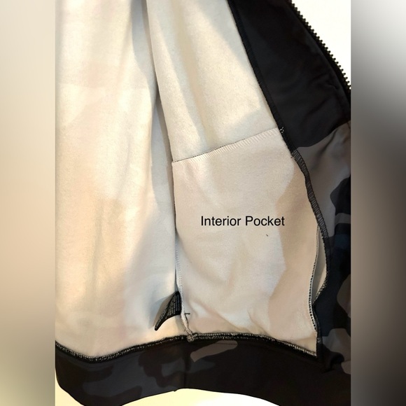 NWT Kenneth Cole Jacket Green & Gray Camouflage Hooded Zip Up Men’s Small - Picture 7 of 12